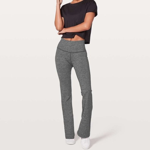 Lululemon Throw Back Pant Heathered Black Size 4 - Picture 3 of 8